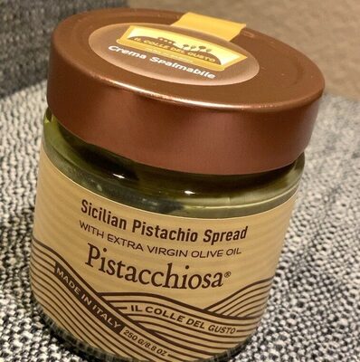 Sicilian pistachios spread with extra virgin olive oil