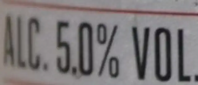 Jack Black's Brewers Lager nutrition facts table