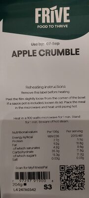 Apple Crumble & Custard