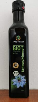 Kräuterland Bio Schwarzkümmel öl front packaging