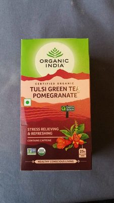 Organic Tulsi Green Tea Pomegranate