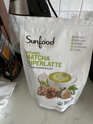 Organic Matcha Superlatte front packaging