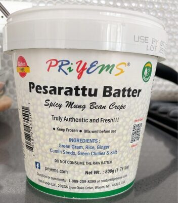Pesarattu Batter