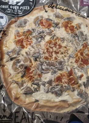 Mushroom with white truffle oil pizza