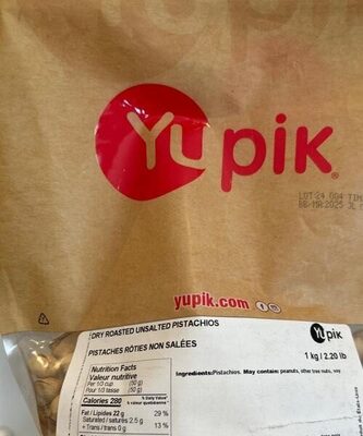 Dry roasted unsalted pistachios