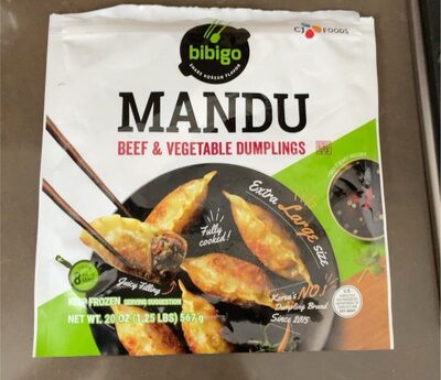 Mandu beef & vegetable dumplings