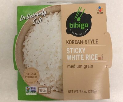 Cooked Sticky White Rice Medium Grain