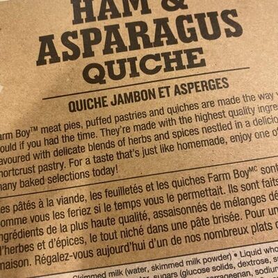 Quiche ham asparagus