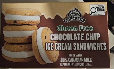 Chocolate Chip Ice Cream Sandwich GF