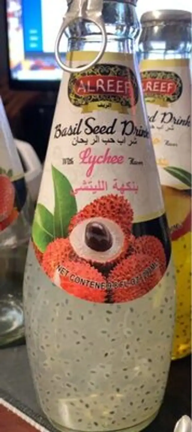 Basil seed drink lychee