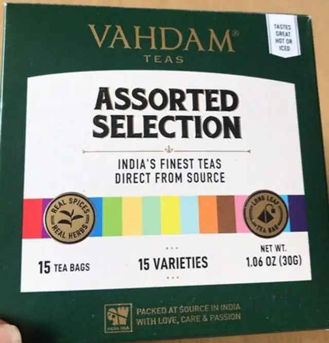 Assorted selection tea bags