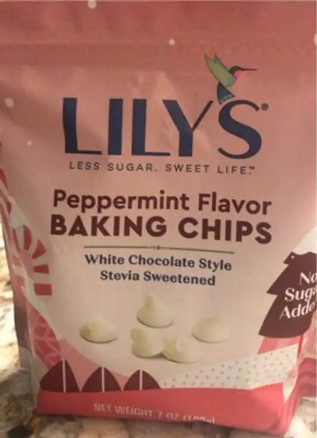 Peppermint baking chips