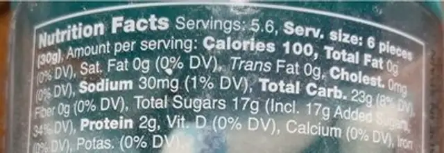 Dolphin buddies nutrition facts table