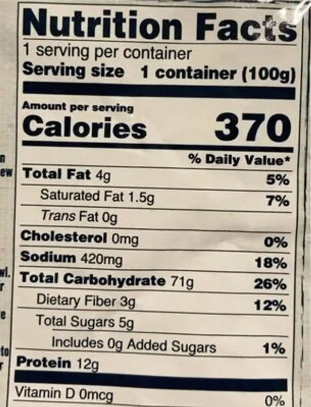 Italian inspired savory lemon flavored couscous nutrition facts table