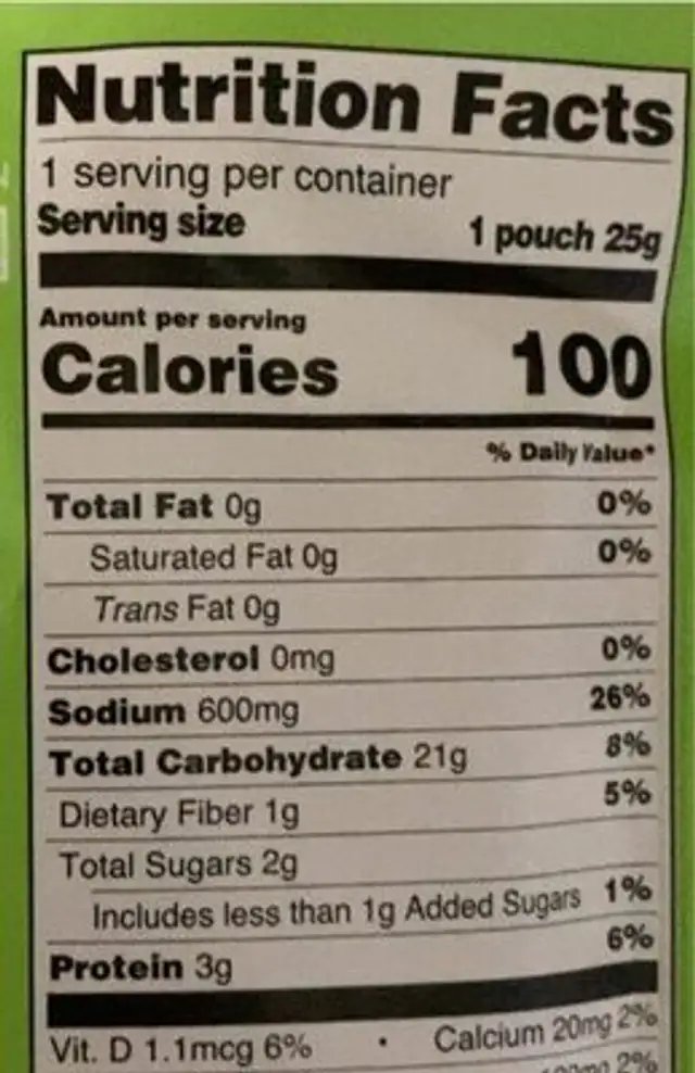 Vietnamese Style Vegetable Pho nutrition facts table