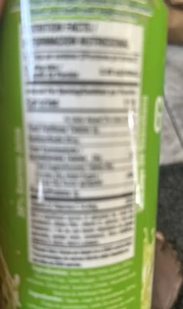 Soursop juice drink with pulp nutrition facts table