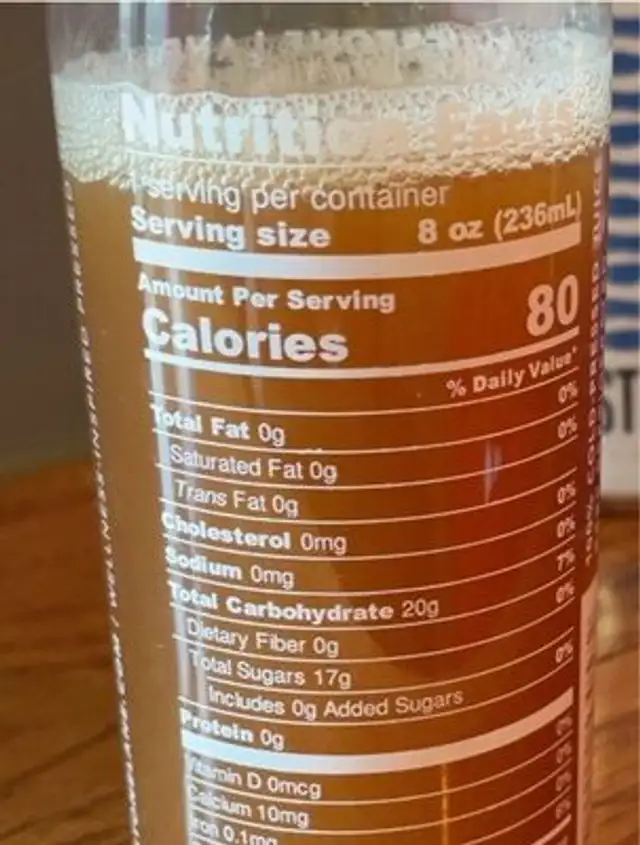 Fuji Apple nutrition facts table