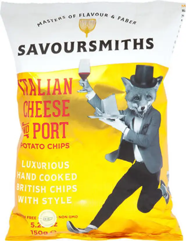 Savoursmiths italian cheese and port potato chips