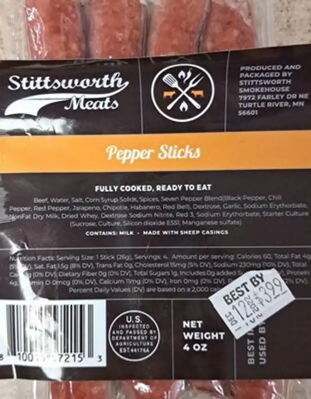 Sittsworth meats pepper sticks