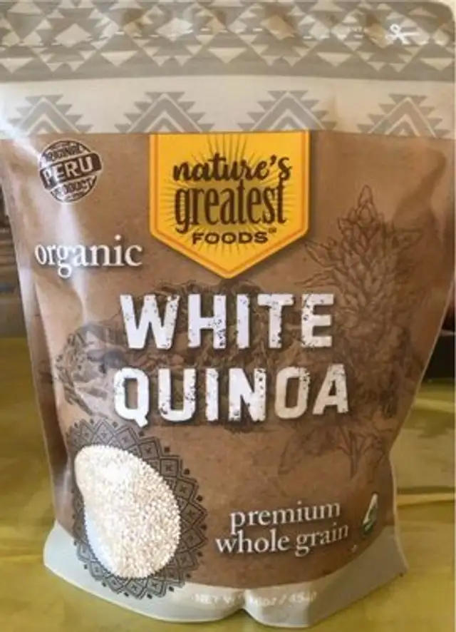 Organic premium whole grain white quinoa