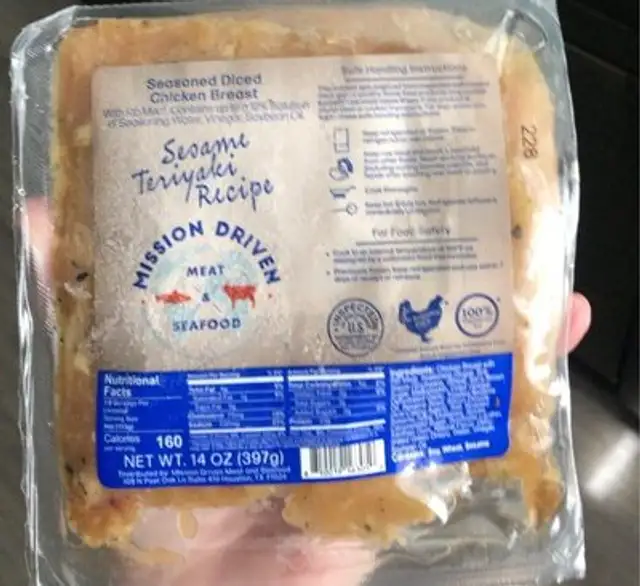 Seasoned diced chicken breast
