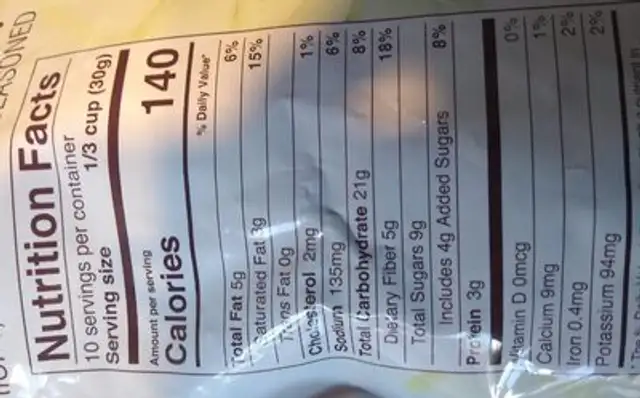 Shitake mushroom crispy, crunchy & seasoned nutrition facts table