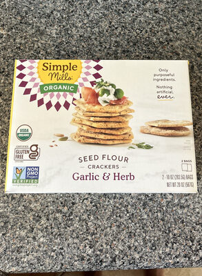 Seed Flour Crackers Garlic & Herb