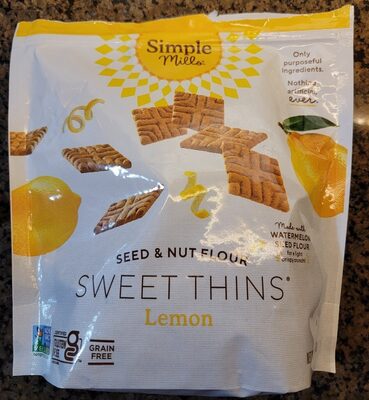 Simple mills sweet thins front packaging