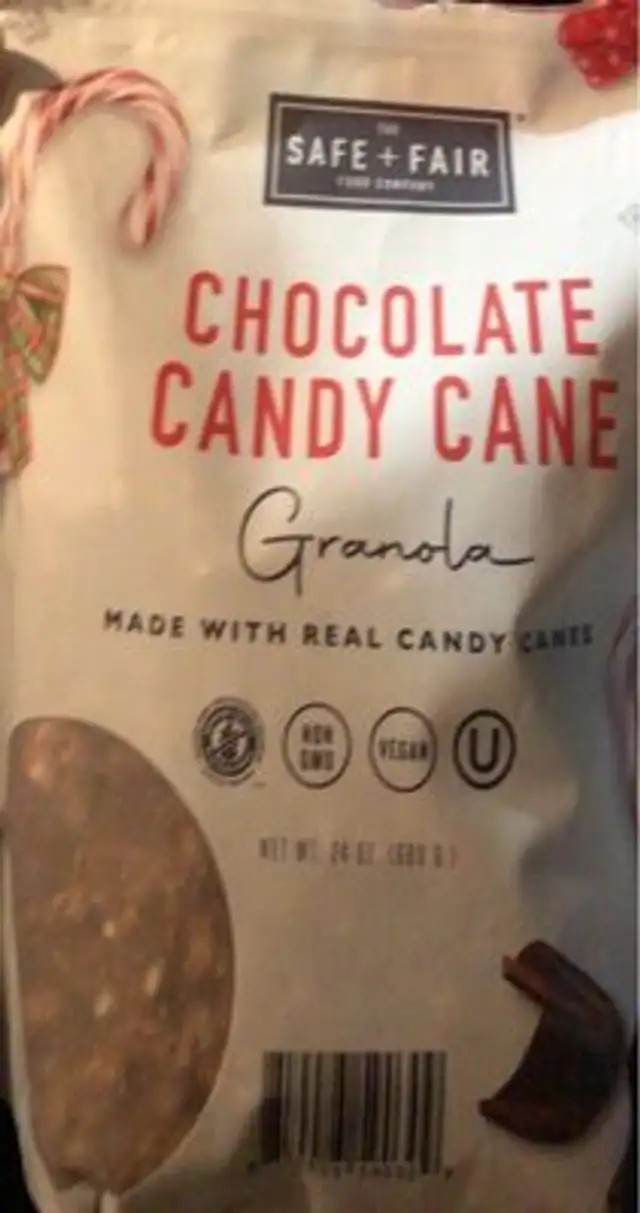 chocolate candy cane granola