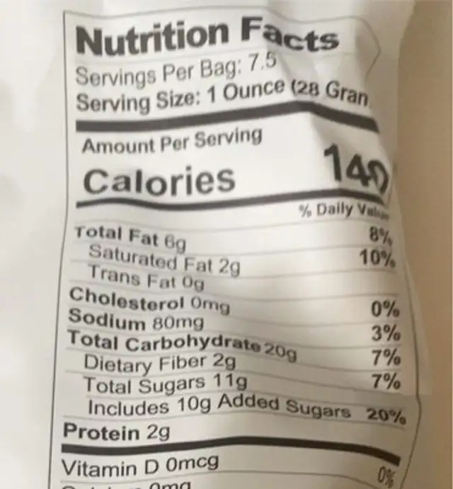 chocolate candy cane drizzled popcorn nutrition facts table