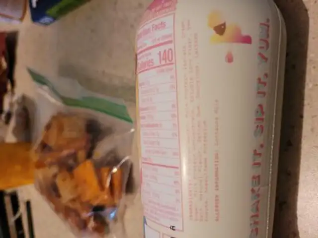 Protein shake vanilla ingredients label