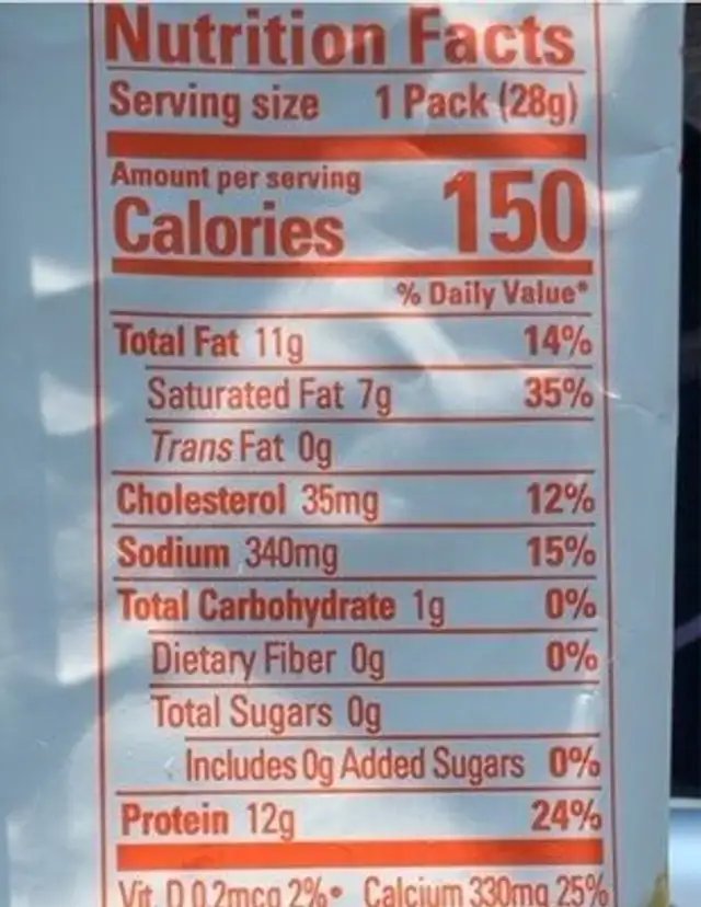 Asiago and pepper jack cheese crisps nutrition facts table
