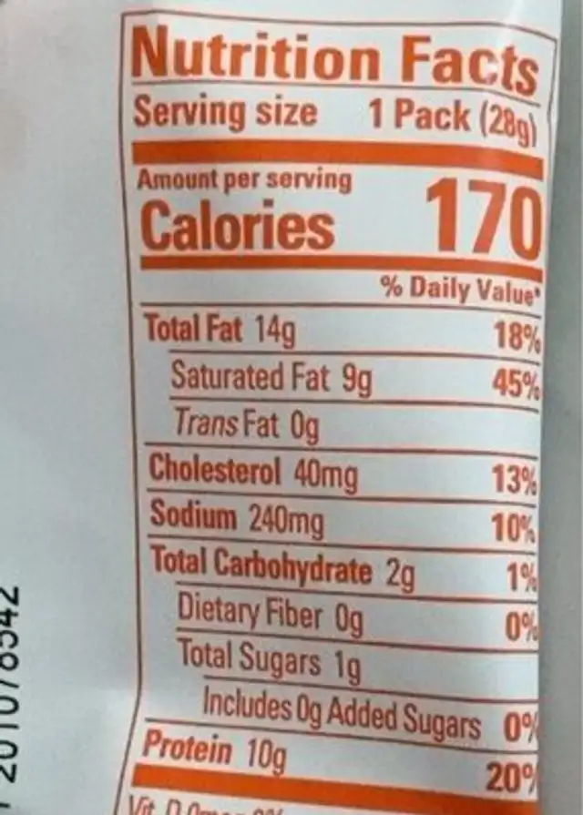 Whisps BBQ Cheese Crisps nutrition facts table