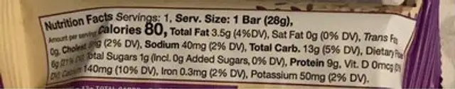 Mallow Munch nutrition facts table