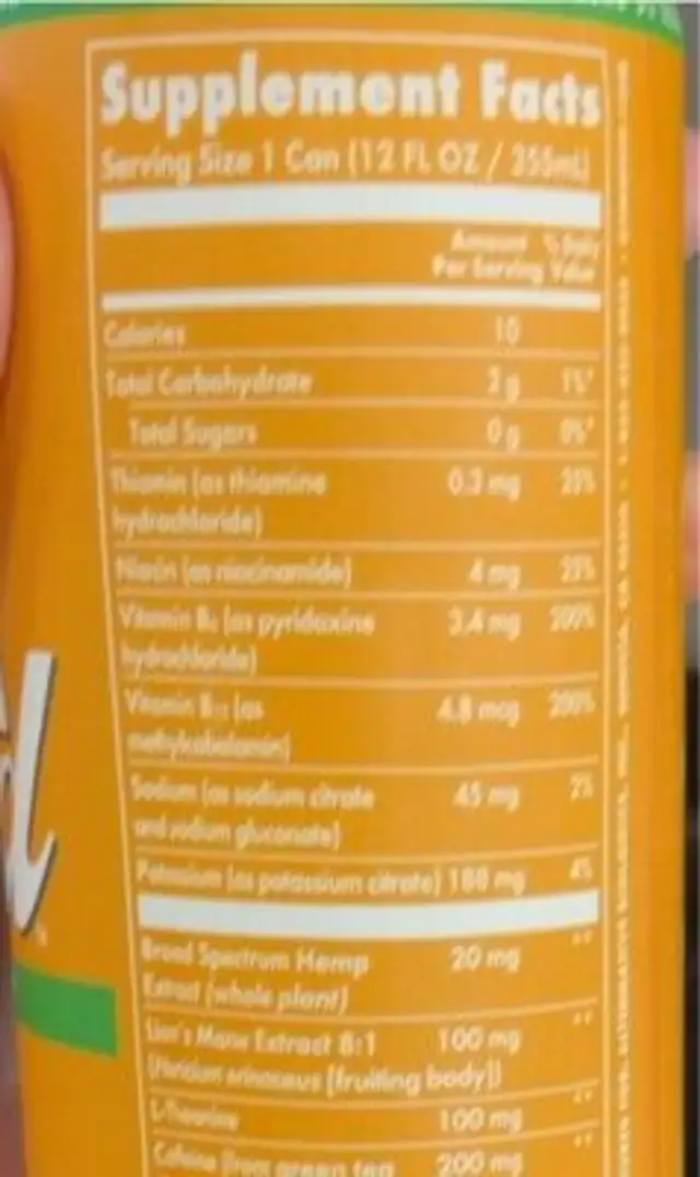 Gym weed nutrition facts table