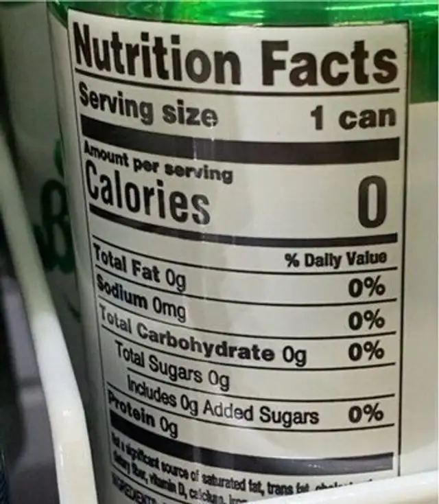 Jelly berry sparkling water watermelon nutrition facts table