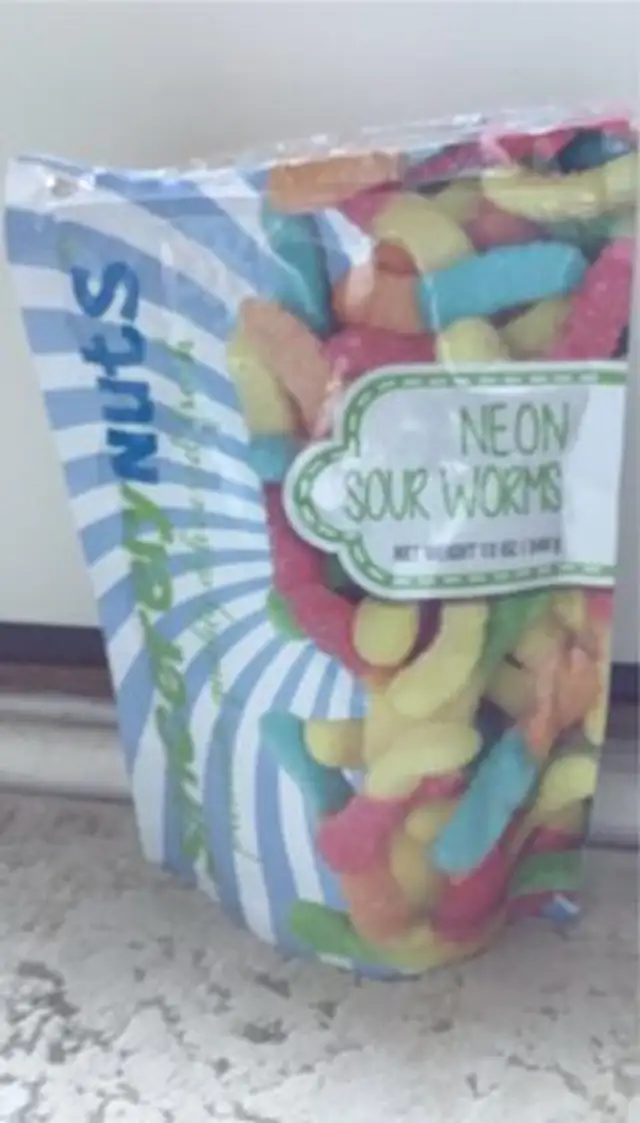 Neon sour worms