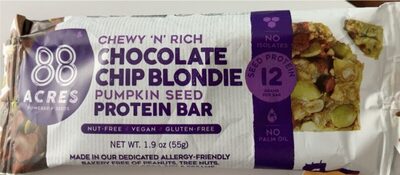 Chocolate Chip Blondie Pumpkin Seed Protein Bar