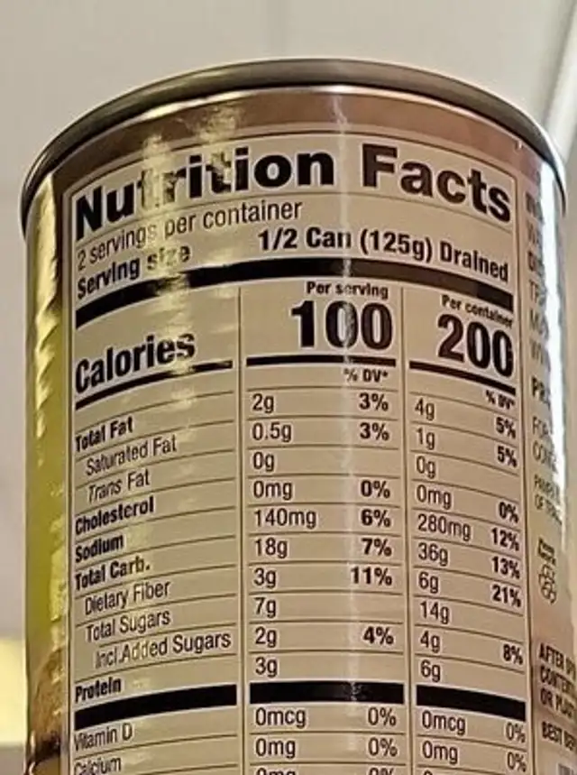 Whole Kernel Sweet Corn reduce sodium nutrition facts table