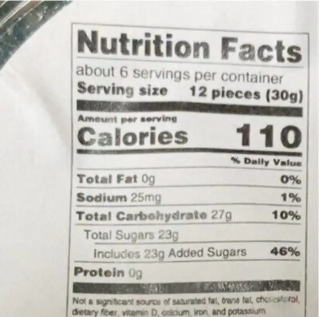 all blue sour patch kids nutrition facts table