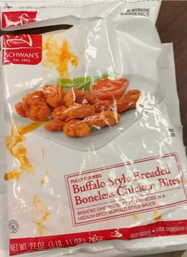 Buffalo style breaded chicken