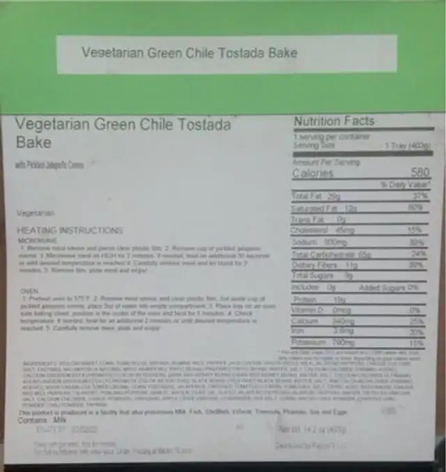 Vegatarian green chile tostada