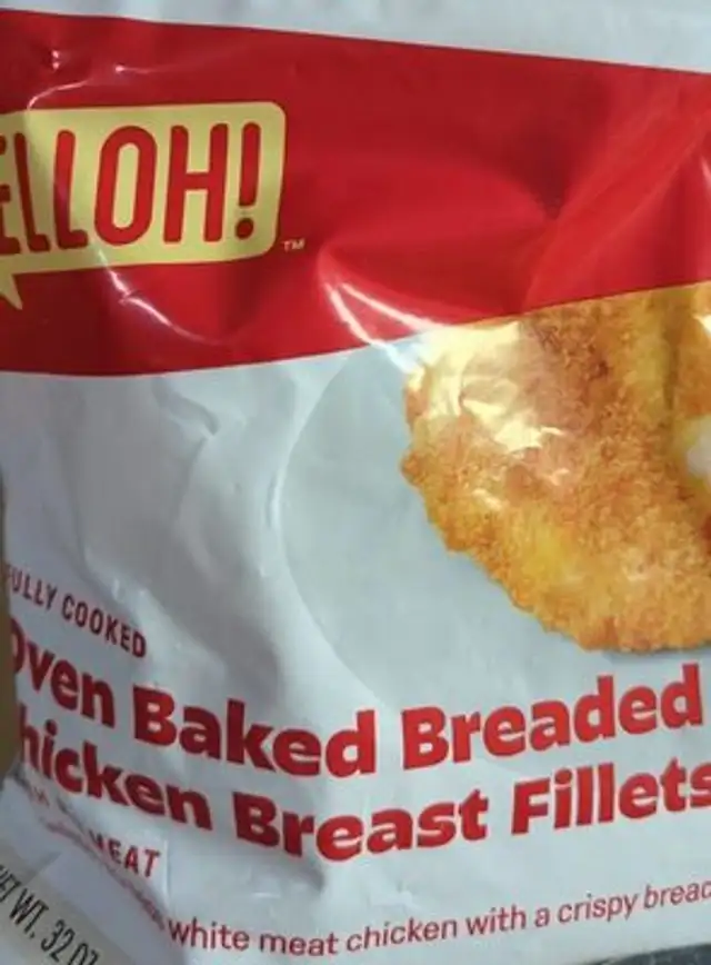 Oven-baked breaded chicken breast fillets