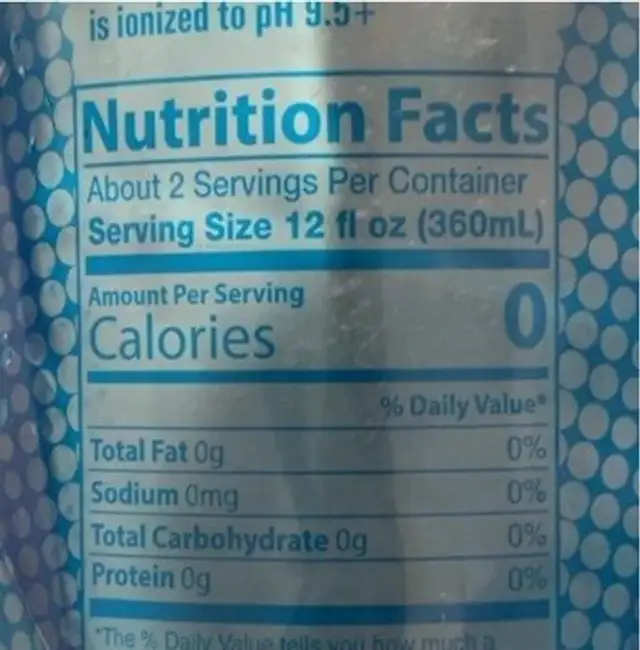 Alka 65 nutrition facts table