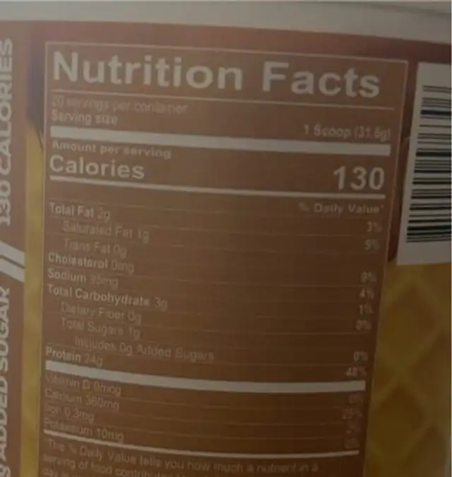 MRE Lite Waffles & Syrup nutrition facts table