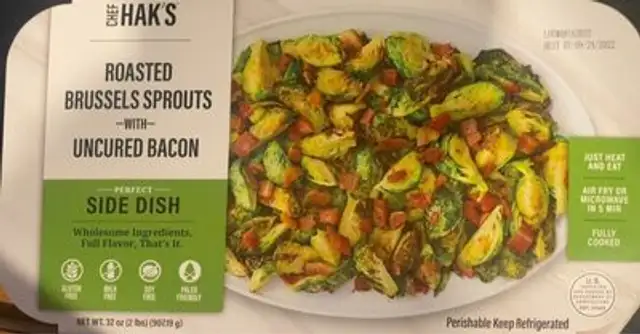 Roasted Brussel Sprouts with uncured bacon