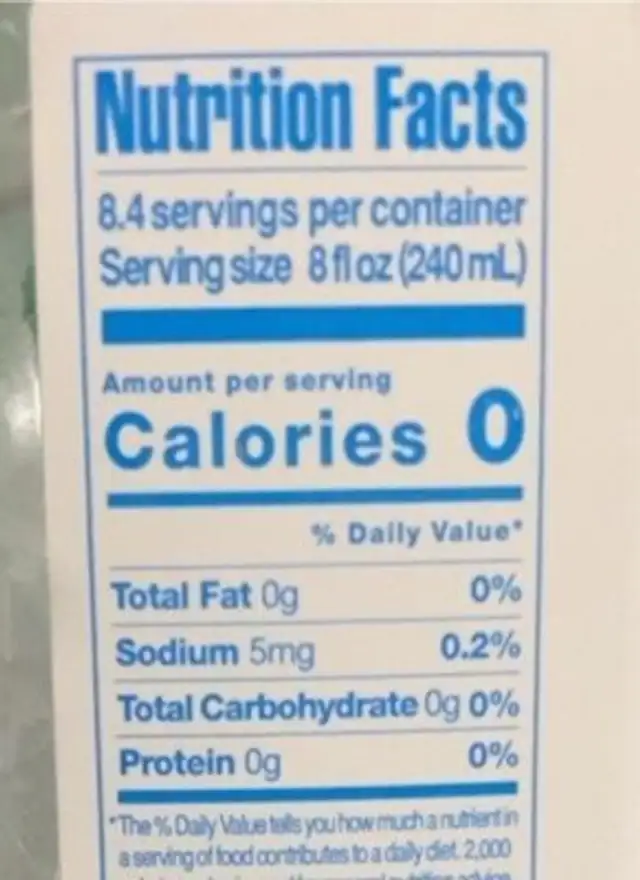 Alkaline 88 nutrition facts table