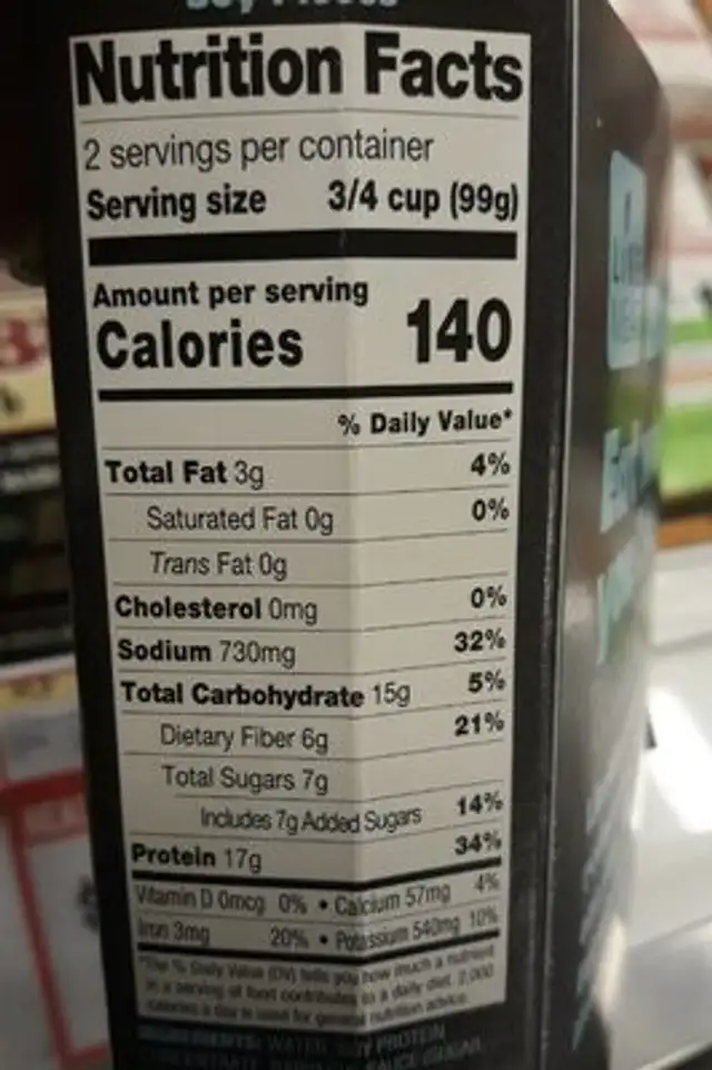 Like Bbq Chick'n nutrition facts table