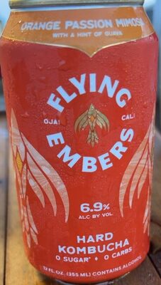 Orange passion mimosa hard kombucha