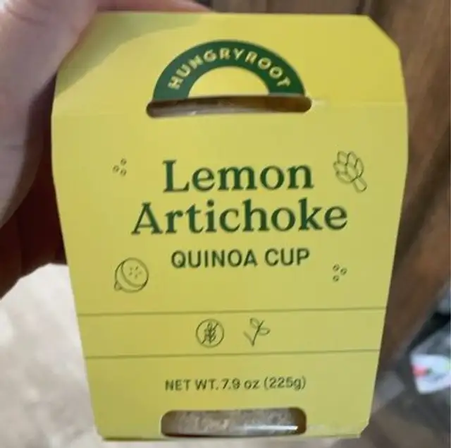 Lemon artichoke quinoa cup